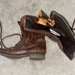 Steve Madden leather combat boots